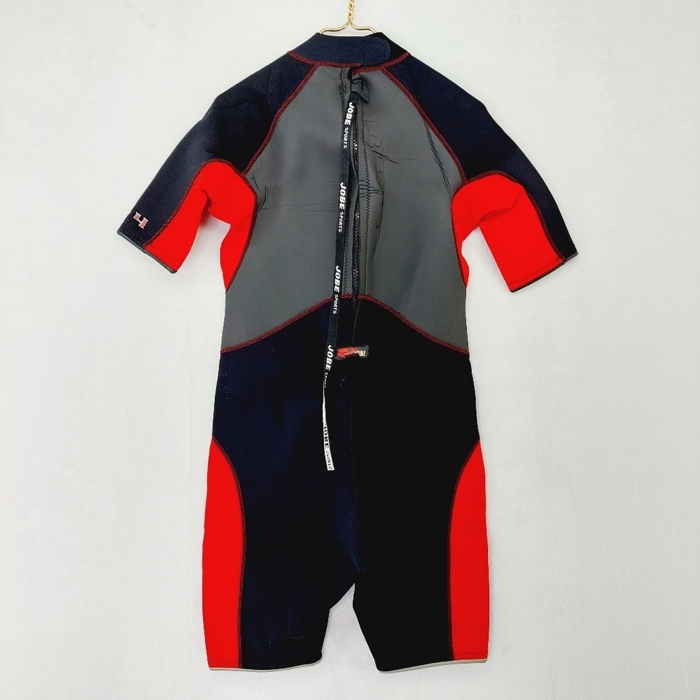 Jobe Gray and Red Kids Shorty Elastic Swim Nylon Wetsuit P776 - Picture 5 of 11